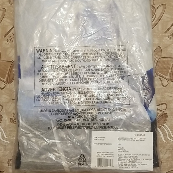 NEW in bag Avon Floor Length Modern Floral Signature Collection Maxi Dress - Picture 6 of 6